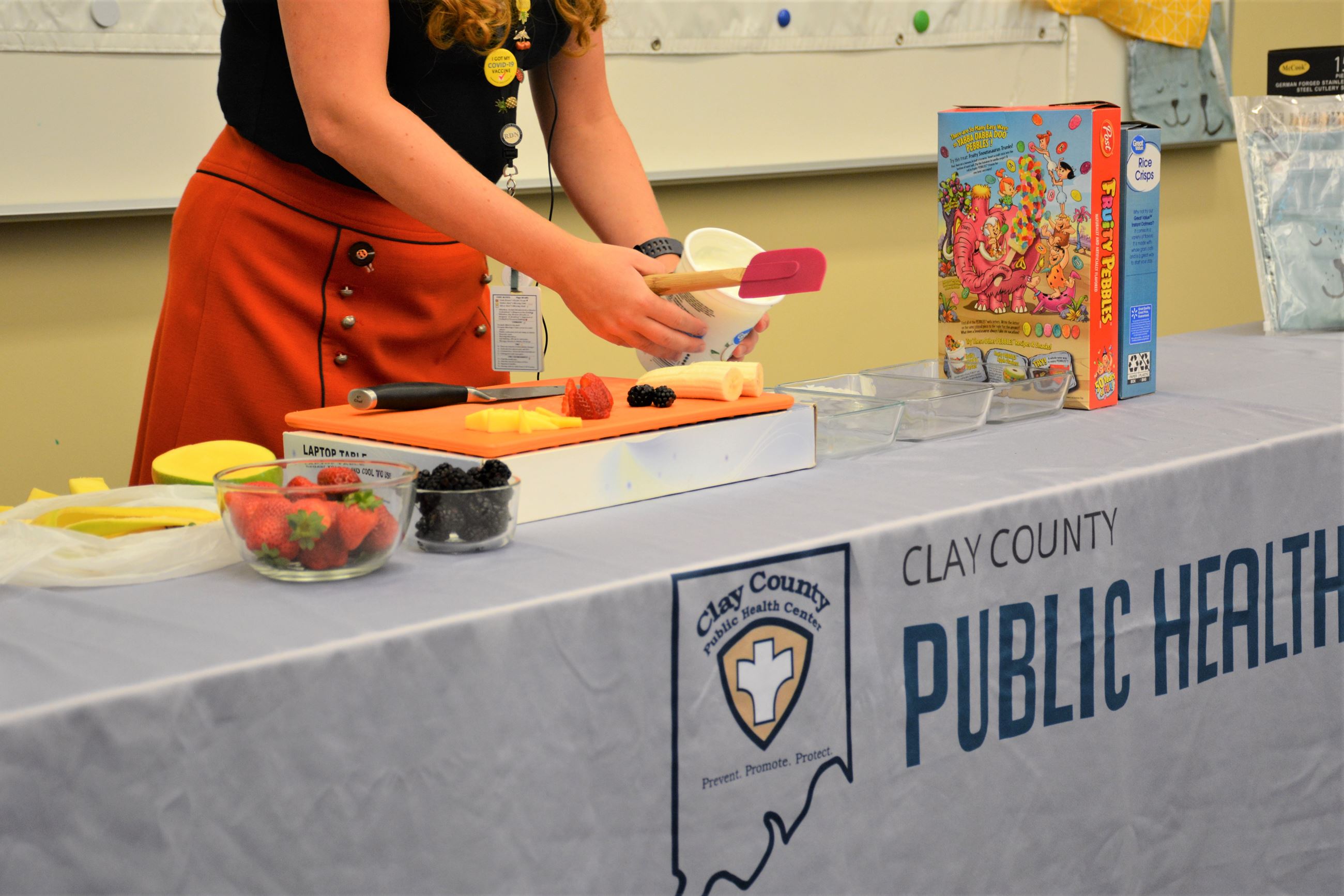 Hands preparing food